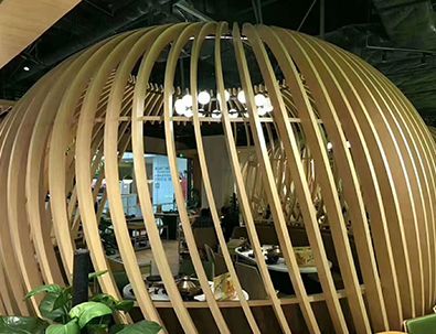 弧形鋁方通裝飾鳥籠